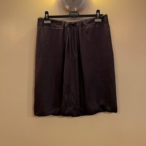 brown Hugo Boss satin skirt - knee length